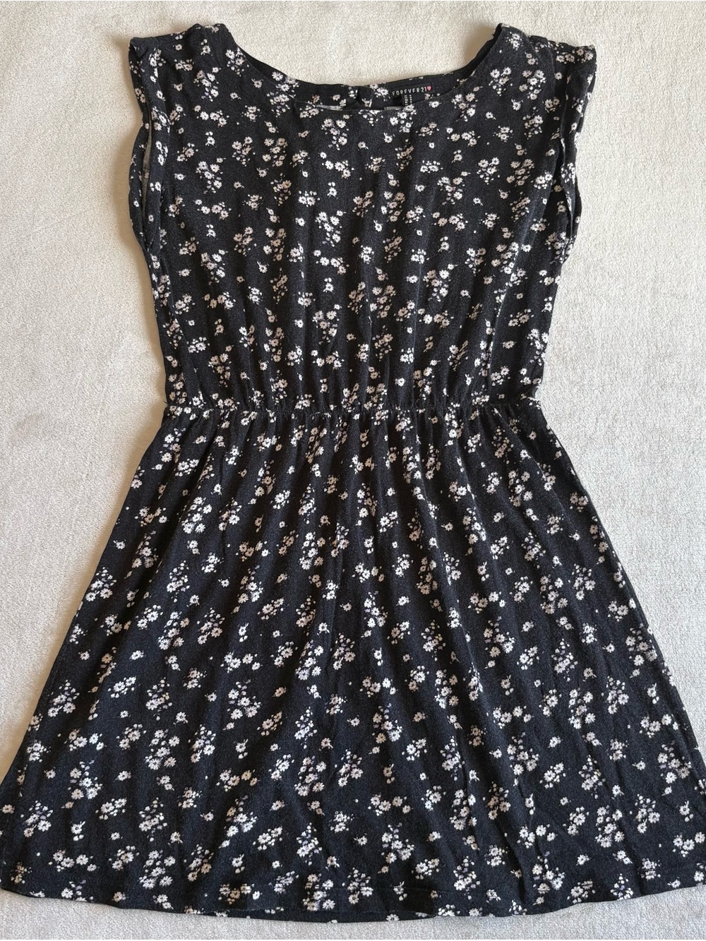 Forever 21 floral skater dress with open back
